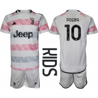 Juventus Paul Pogba #10 Fotballklær Bortedraktsett Barn 2023-24 Kortermet (+ korte bukser)